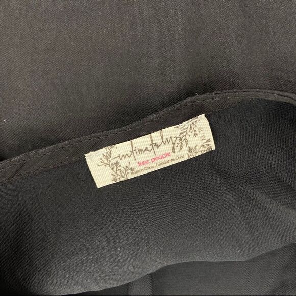 Free People Intimately Black Blouson Satin Brami Crop Camisole XS - Picture 8 of 13